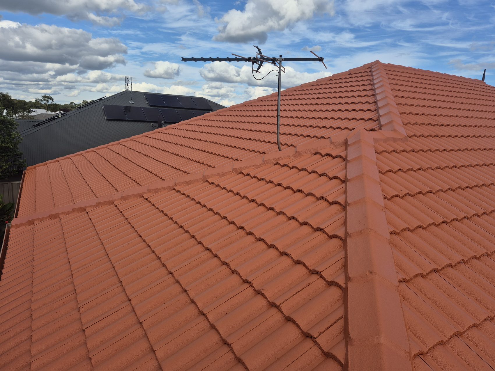 After: deep, even terracotta and crisp ridge lines