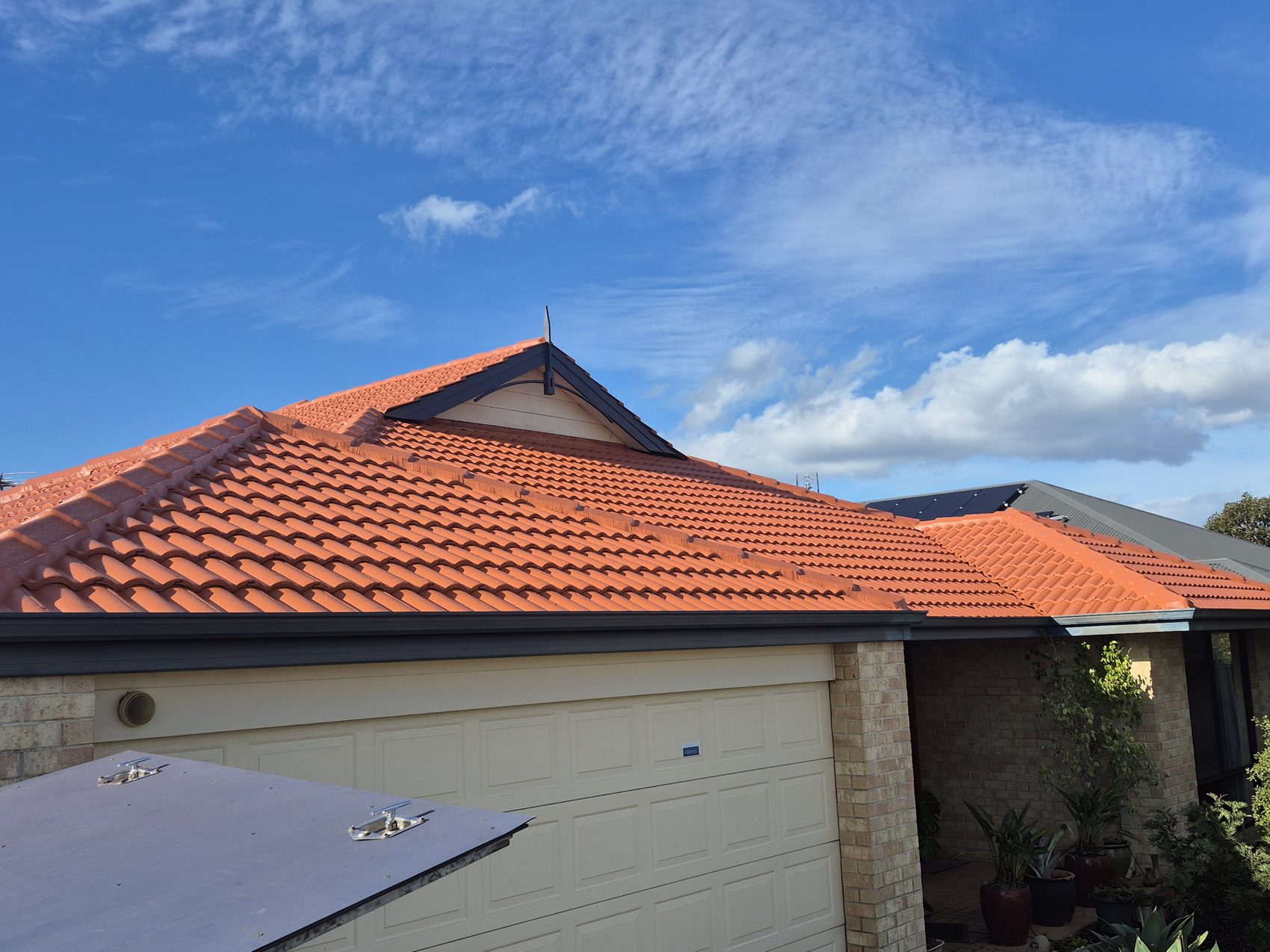 Completed terracotta roof restoration on a Busselton home